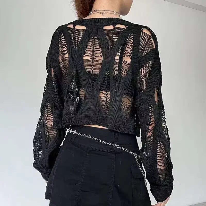 Lightweight Mesh Knit Pullover