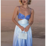 Elegant Gradient Color Sleeveless Dress