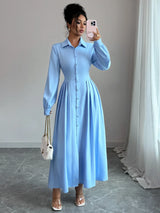 Women Simple long sleeved dress for autumn season