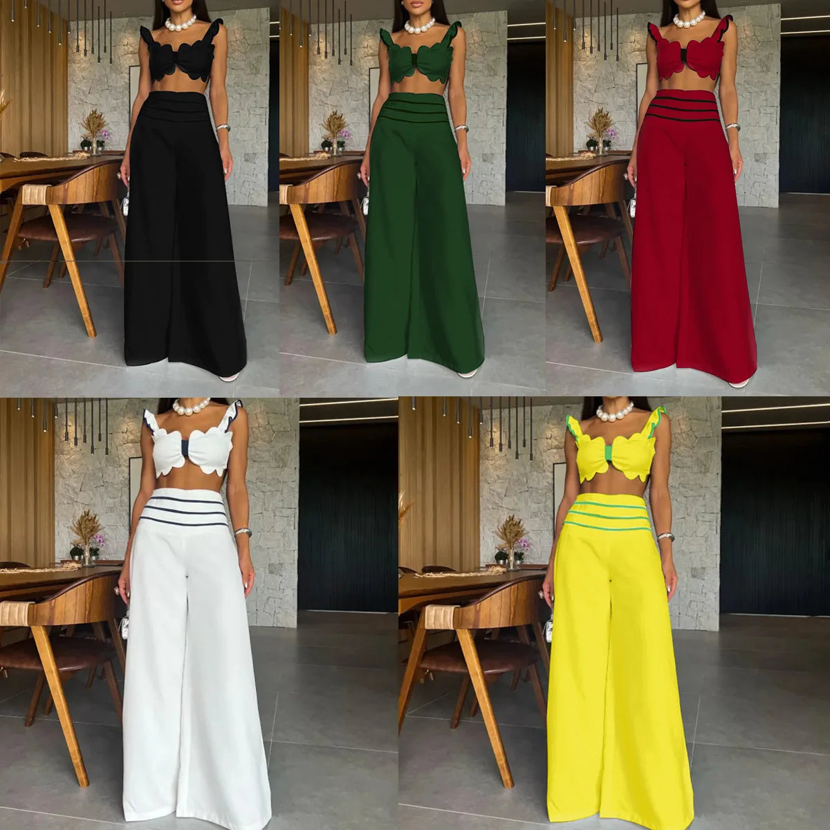 Women's Wide-Leg Trouser Suit