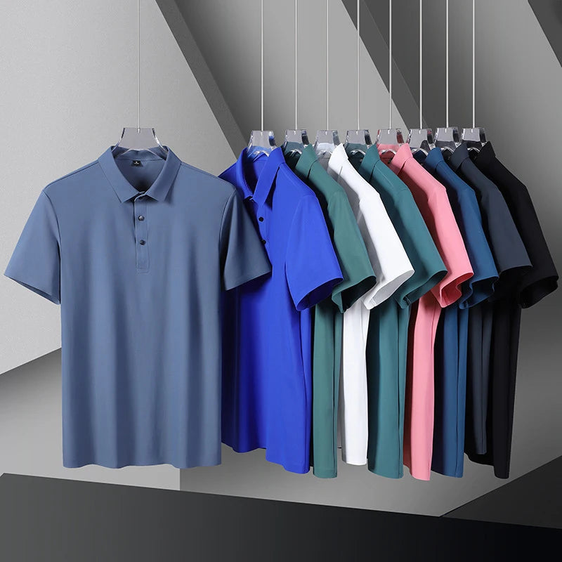 Men’s Summer Solid Color Business T-Shirt