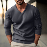 Men’s V-Neck Long Sleeve Knit Sweater