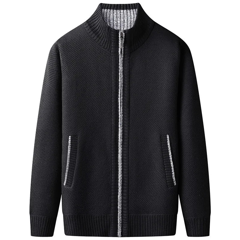 Men Autumn Winter Knitwear Long Sleeve Turtleneck Zipper Neck for winter season