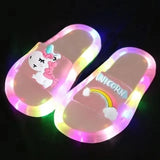 Luminous Unicorn LED Light-Up Slippers