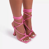 Women's Lace-Up Stiletto Heels