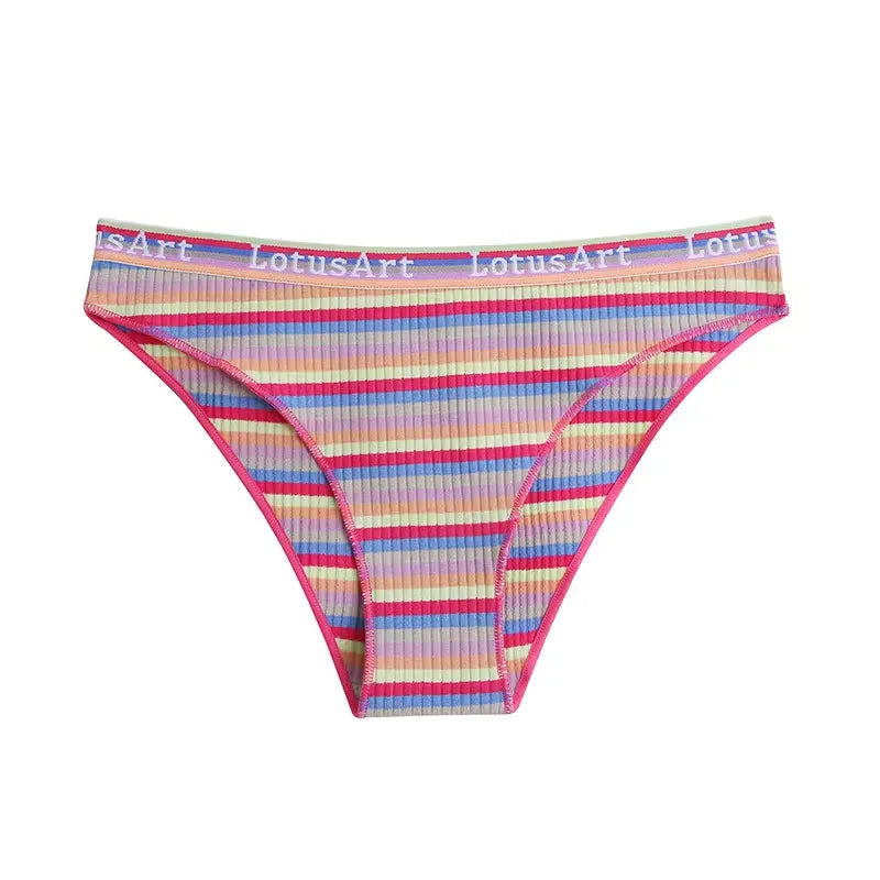 Low Waist Striped Female Underpants Comfortable Underwear Women Intimate Lingerie Seamless Cotton Panties Women's Cotton Panties