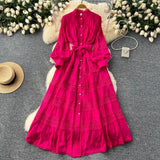 Mini Long-Sleeved A-Line Chiffon Dress
