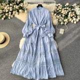 Mini Long-Sleeved A-Line Chiffon Dress
