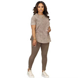 Trendy Casual Solid Color Sports Two-Piece Set