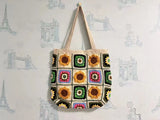 Women’s Handmade Crochet Square Tote Bag