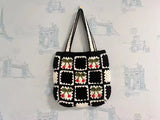 Women’s Handmade Crochet Square Tote Bag