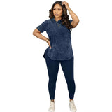 Trendy Casual Solid Color Sports Two-Piece Set