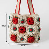Women’s Handmade Crochet Square Tote Bag