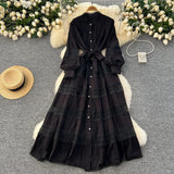 Mini Long-Sleeved A-Line Chiffon Dress