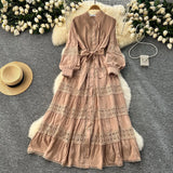 Mini Long-Sleeved A-Line Chiffon Dress