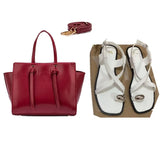 Flat Toe Sandals with Mini Matching Bag