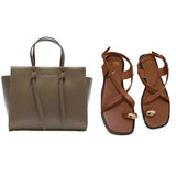 Flat Toe Sandals with Mini Matching Bag