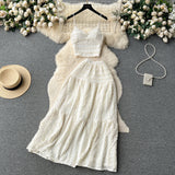 Women’s V-Neck Crop & High-Waist Skirt Set