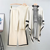 Women’s Slim Three-Piece Sweater Set