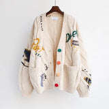 Women’s Oversize V-Neck Knitted Cardigan