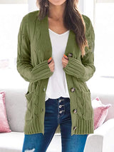 Women’s Oversized White Knitted Plus Size Cardigan