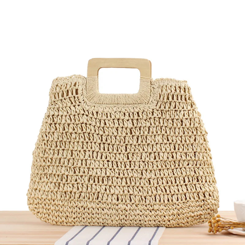 Women’s Handwoven Straw Casual Tote Bag