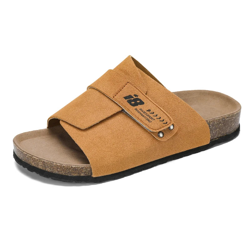 Men’s Summer Cork Sandals with Buckle Strap