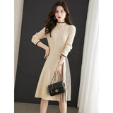 Mid-Length Plus Size Knitted Dress