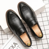 Men's Casual Leather Oxford Shoes with Anti-Slip Comfort