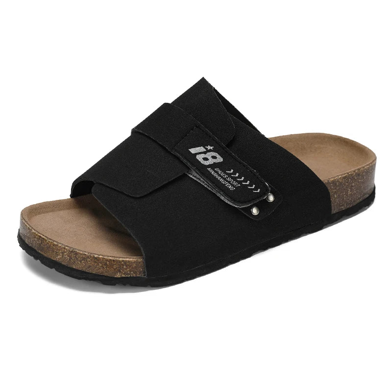 Men’s Summer Cork Sandals with Buckle Strap