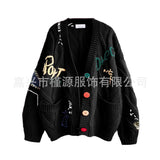 Women’s Oversize V-Neck Knitted Cardigan