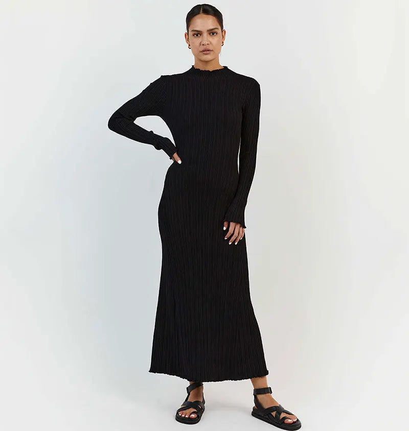 Women’s Slim-Fit Knitted Maxi Dress