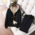Women’s Plush Hooded Sports and Leisure Set