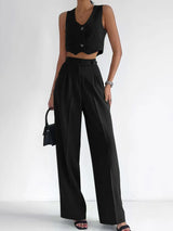 Women’s Canvas Sleeveless Vest Set