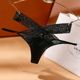 Low-Waisted Ice Silk Seamless Thong
