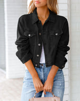 Women Long Sleeved Casual Denim Jacket for autumn season