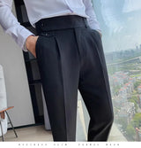 Men’s High Waist Slim Fit Trousers