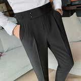 Men’s High Waist Slim Fit Trousers