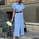Women’s Linen Cotton Maxi Dress