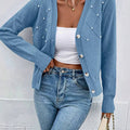 Elegant Beaded Knit Cardigan