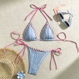 Sexy Solid Color Bikini
