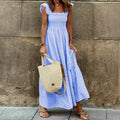 Women’s Retro Plaid Sleeveless Pleated Dress