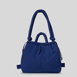 Quilted Nylon Drawstring Shoulder Bag