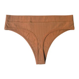 Mid-Rise Plus Size Seamless Cotton Thong