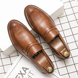 Men's Casual Leather Oxford Shoes with Anti-Slip Comfort