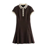 French Waist Pleated Mini Dress