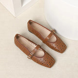 Women’s Retro Square Toe Slip-On Flats