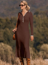 Women’s Long-Sleeve Knit Bodycon Dress
