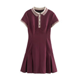 French Waist Pleated Mini Dress