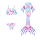 Girls’ Mermaid Tail 3-Piece Swimsuit Set